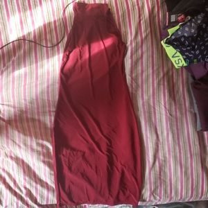 Sexy burgundy dress